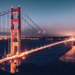 Refuse to hibernate San Francisco pont du Golden Gate de nuit États-Unis