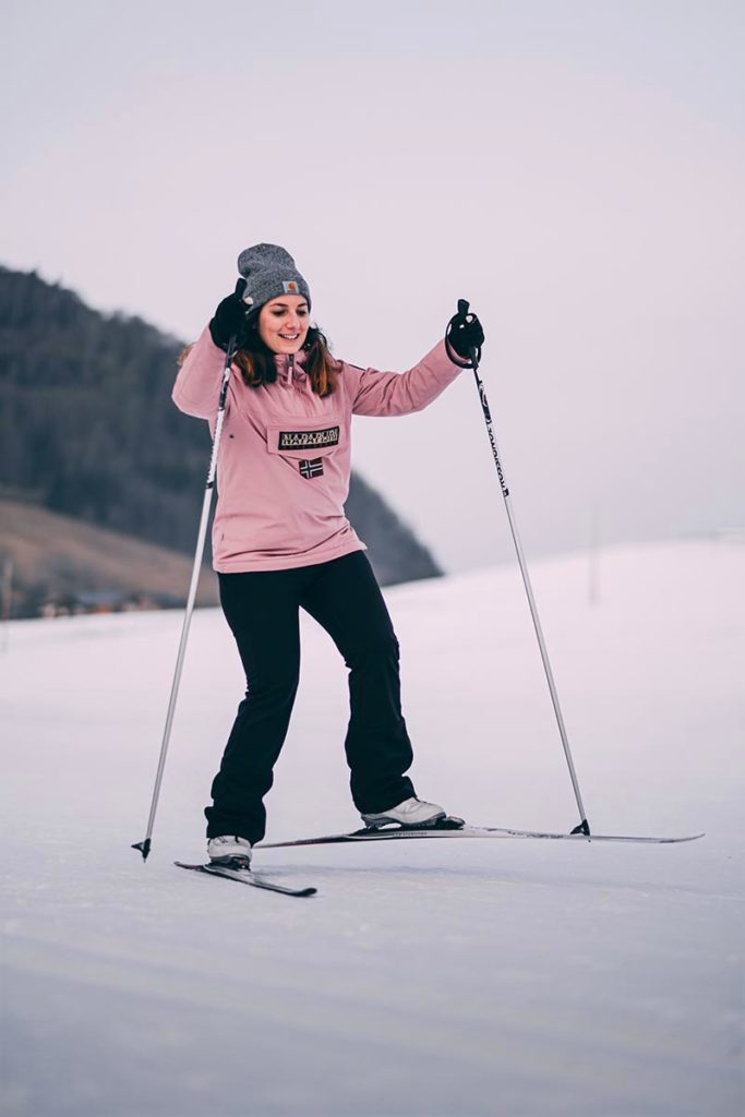 initiation au ski de fond skating Audrey Alpes du Léman Refuse to hibernate