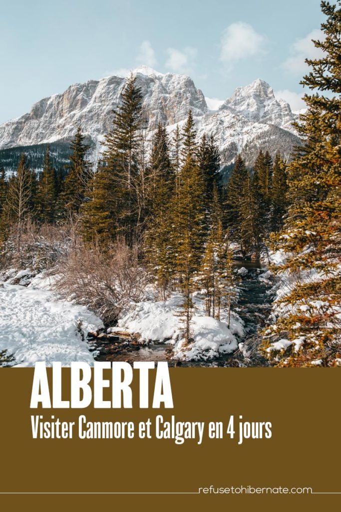Alberta visiter Canmore Calgary 4 jours Pinterest